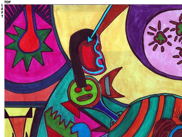Original Abstract Expressionism Abstract Drawing by Gregory Acuna