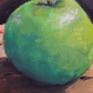 the detail of oil pastel strokes