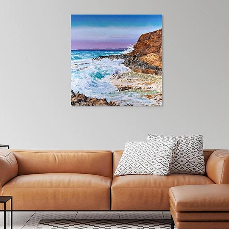 Original Impressionism Seascape Painting by Tom Lüke