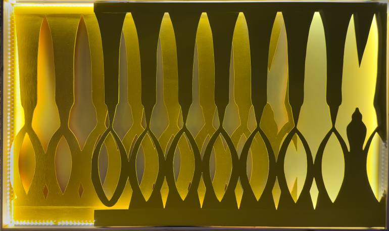 Original Geometric Abstract Sculpture by Markiz Nekourouh
