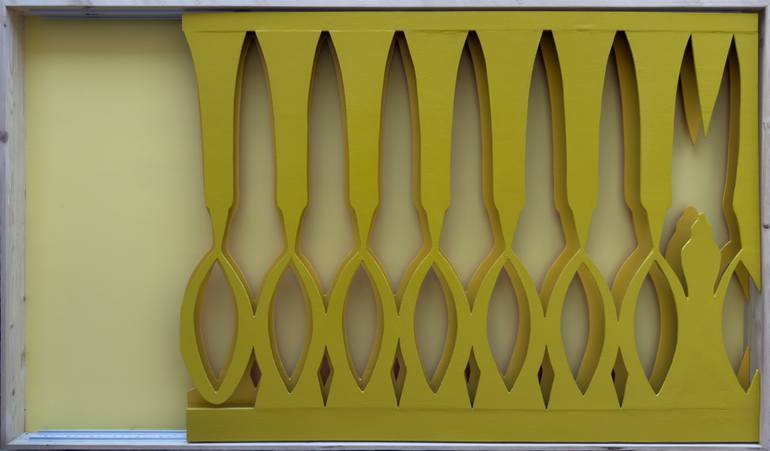 Original Geometric Abstract Sculpture by Markiz Nekourouh