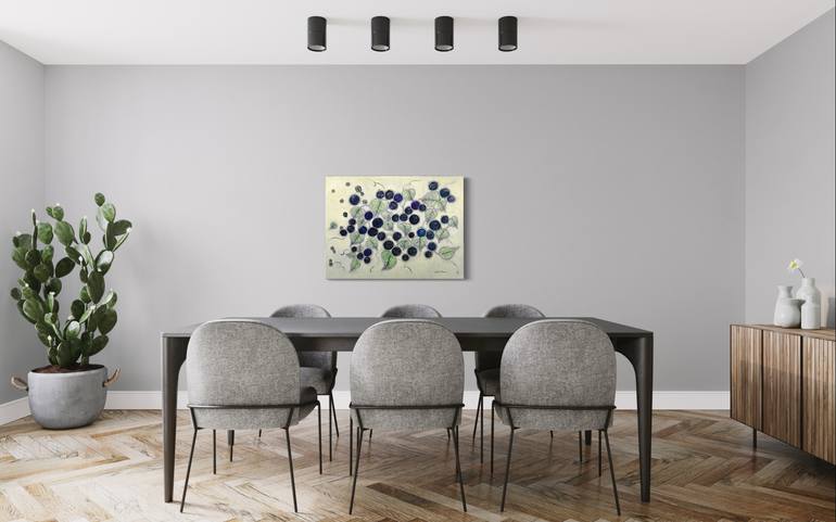 Original Abstract Botanic Painting by Yoshiko Ratliff