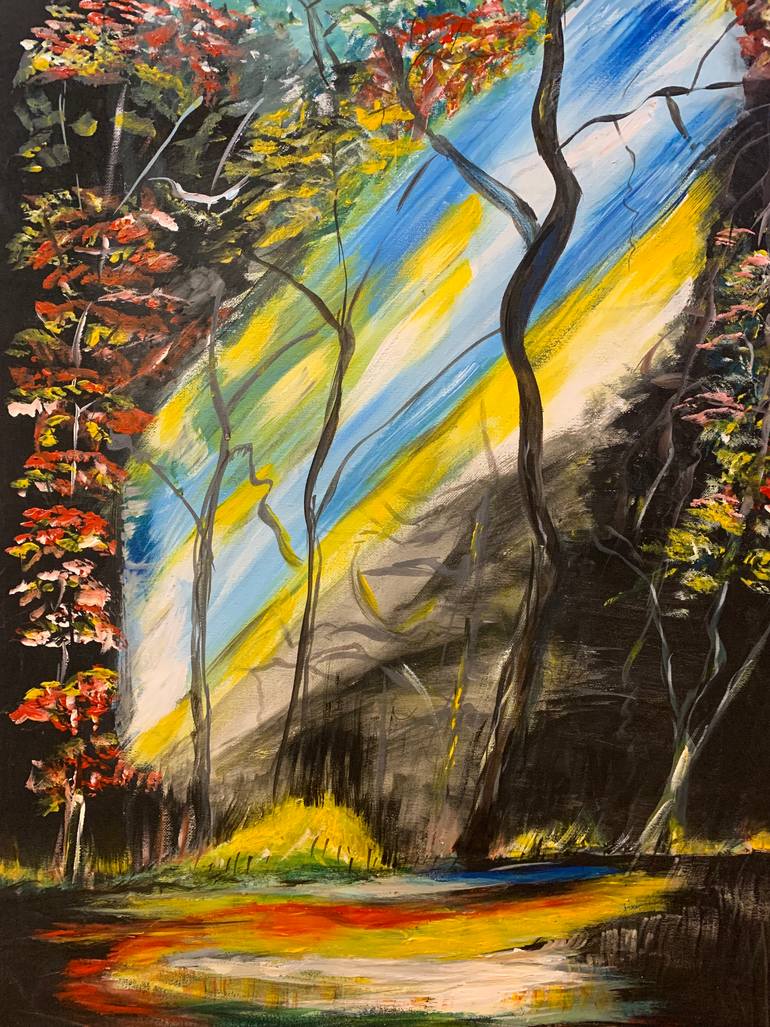 Original Expressionism Landscape Painting by Zaretta Kateh