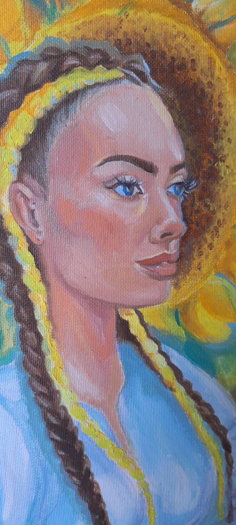 Original Folk People Painting by Yuliia Moskalenko