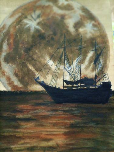 Original Classicism Boat Paintings by Lubeena Imtiaz