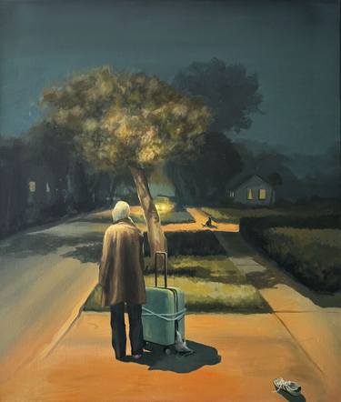 Original Symbolism People Painting by Pq Haus
