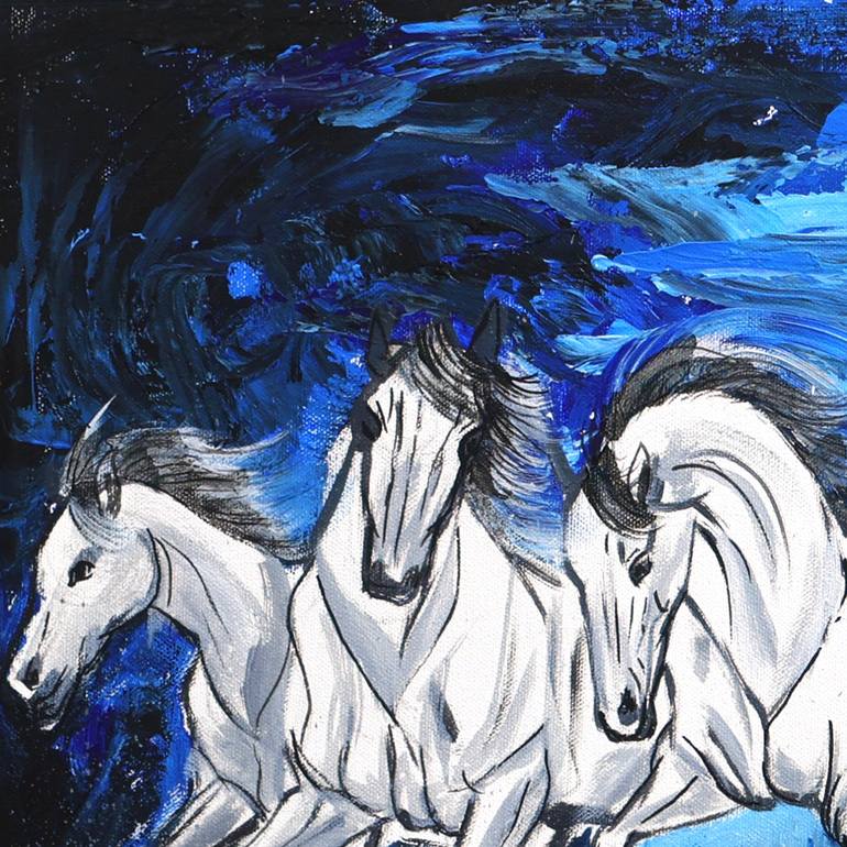 Original Abstract Horse Painting by ravi kumar