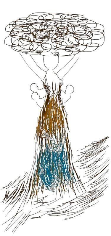 Original Abstract Expressionism Abstract Drawings by Nancy Mutua