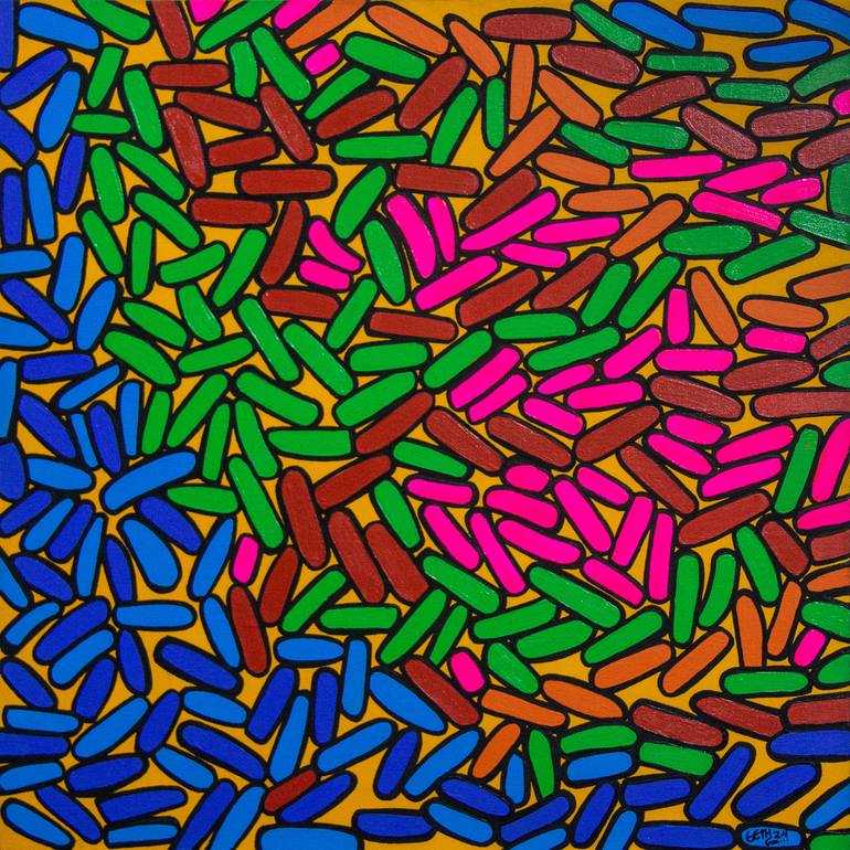 Original Pop Art Abstract Painting by Gregorio Torres