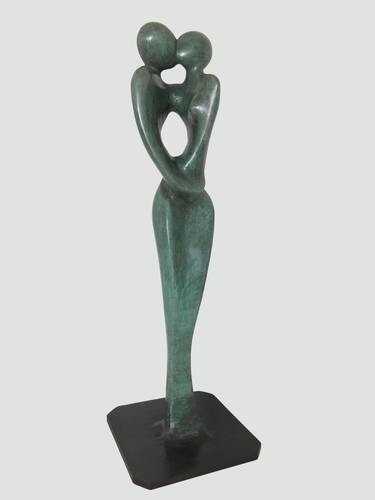 Original Figurative Love Sculpture by Ousmane Dermé