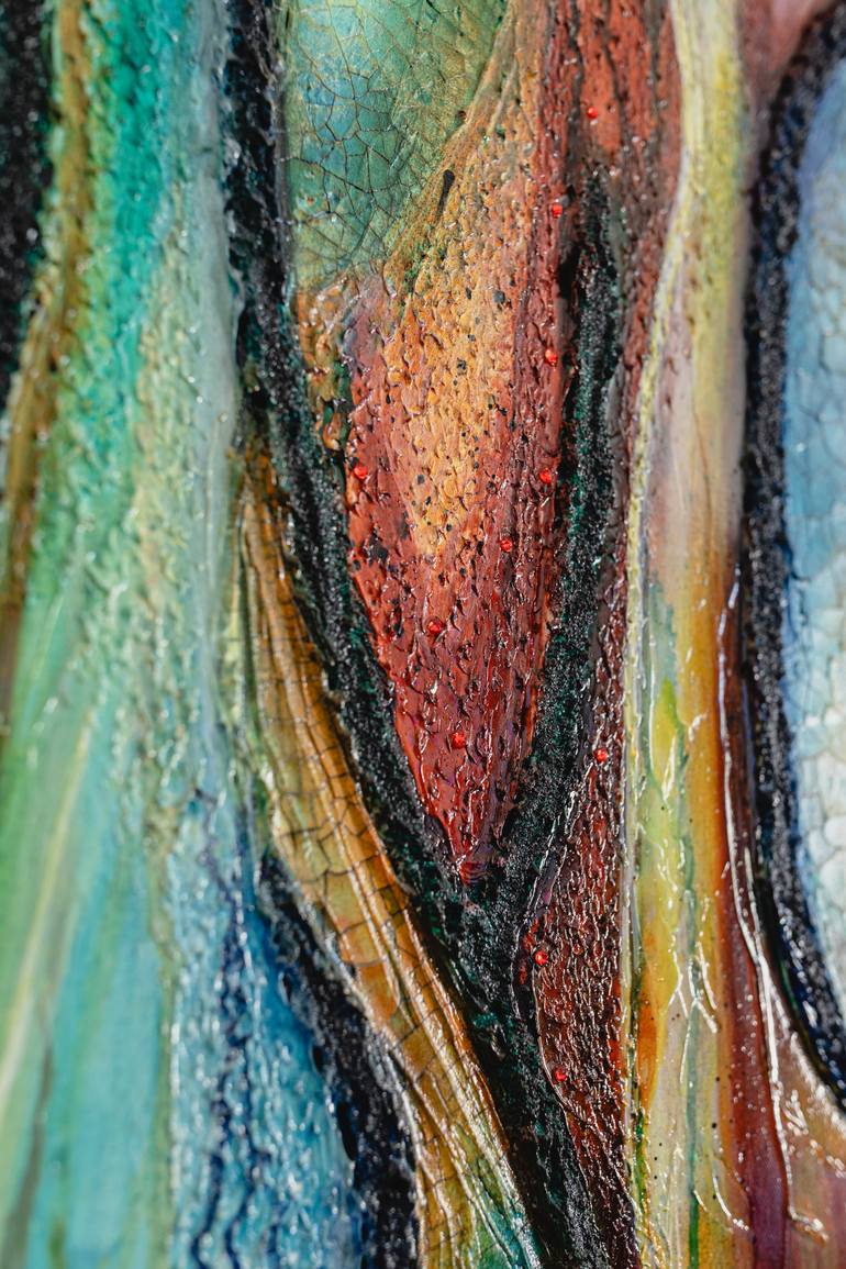 Original Modernism Abstract Painting by Janet Orton