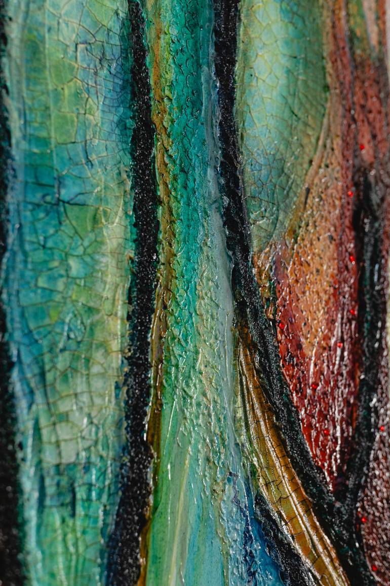 Original Modernism Abstract Painting by Janet Orton