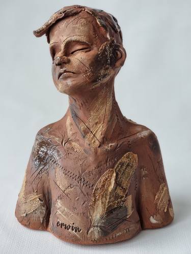 Original Figurative People Sculpture by Hilda Botha