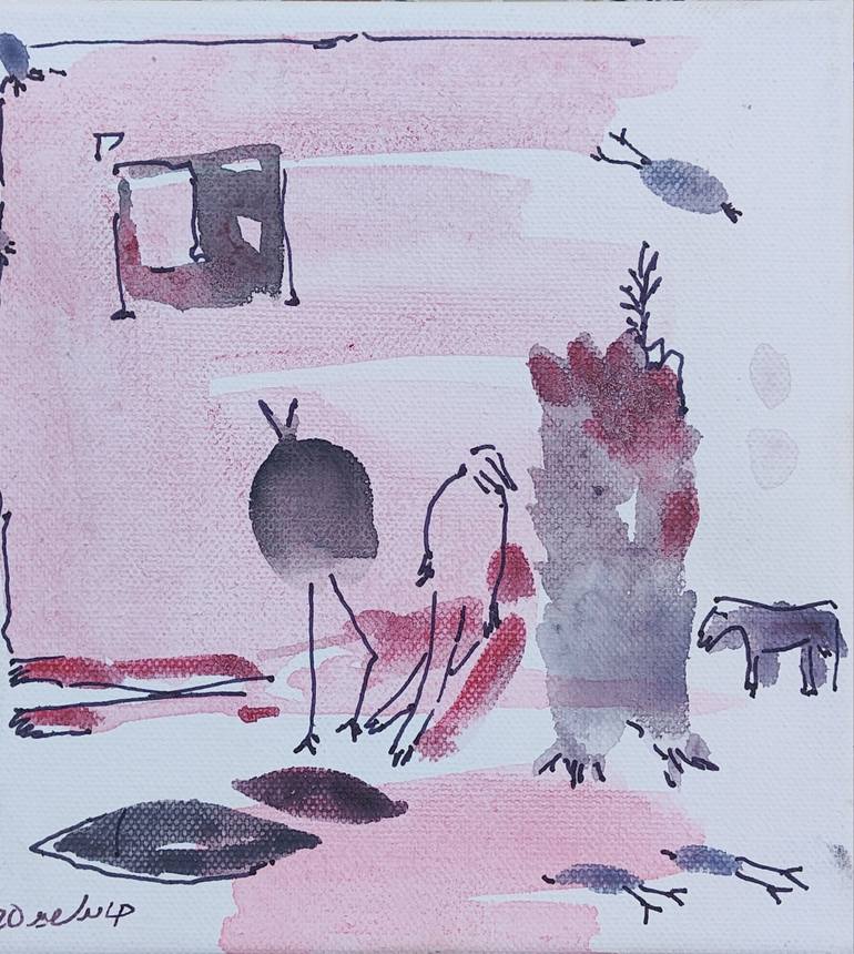Original Abstract Expressionism Abstract Painting by Hamed Saeed