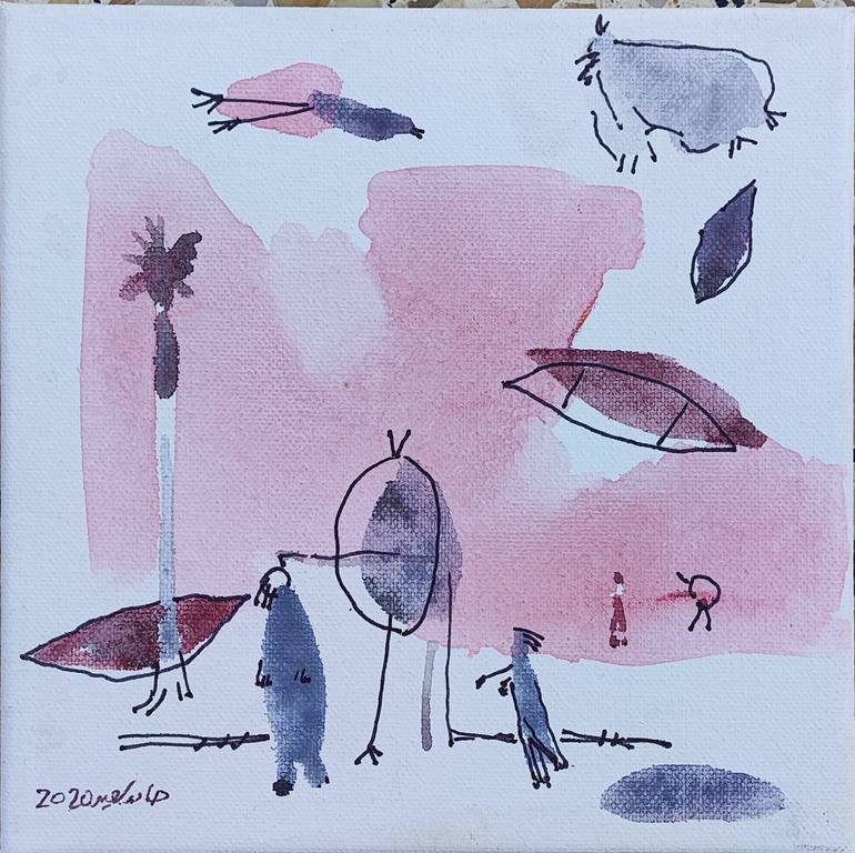 Original Abstract Expressionism Abstract Painting by Hamed Saeed