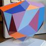 Sculpture with plastic, painted with acrylic paint. Sits on top of a glass stand (included with sculpture)