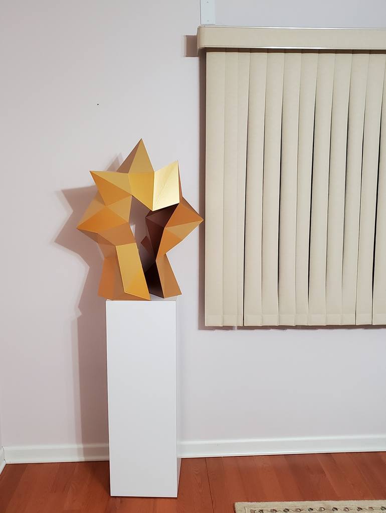 Original Geometric Abstract Sculpture by Sassoon Kosian