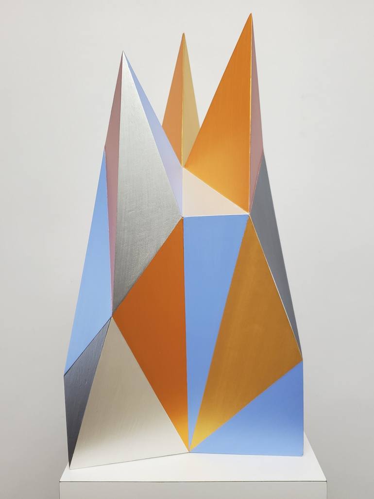 Original Geometric Abstract Sculpture by Sassoon Kosian