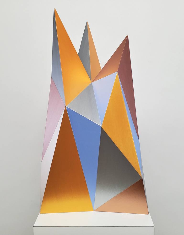 Original Geometric Abstract Sculpture by Sassoon Kosian