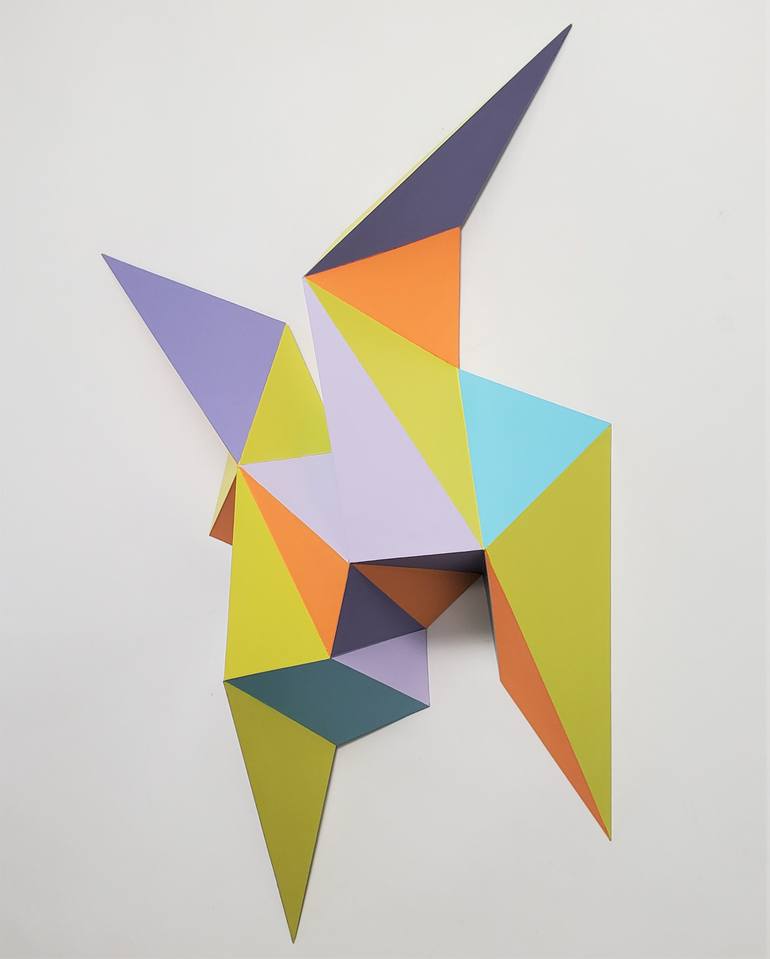 Original Abstract Geometric Sculpture by Sassoon Kosian