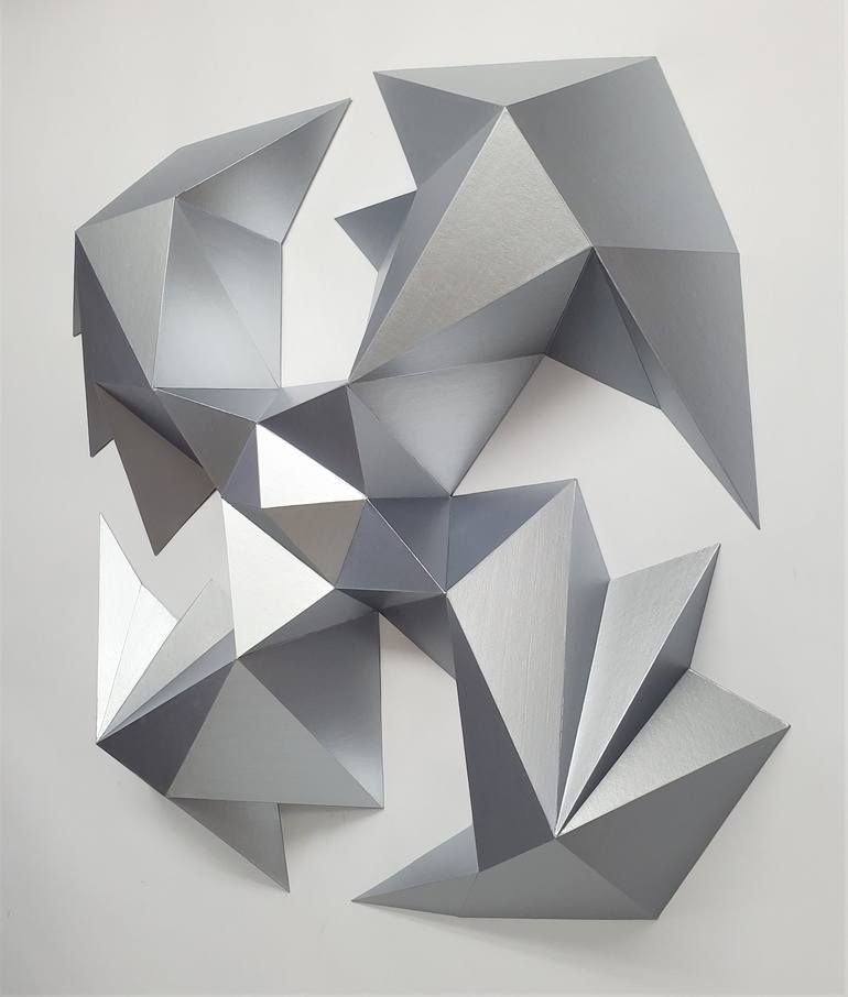 Original Geometric Abstract Sculpture by Sassoon Kosian