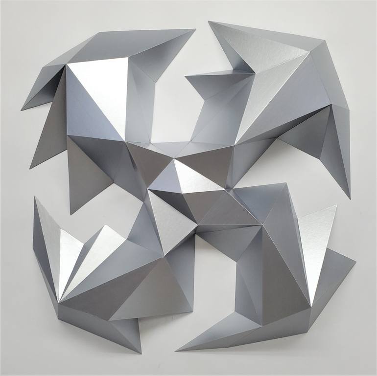 Original Geometric Abstract Sculpture by Sassoon Kosian