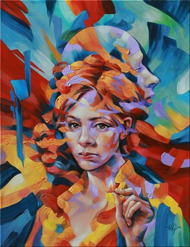 Original Figurative Women Painting by Lutz Gaede