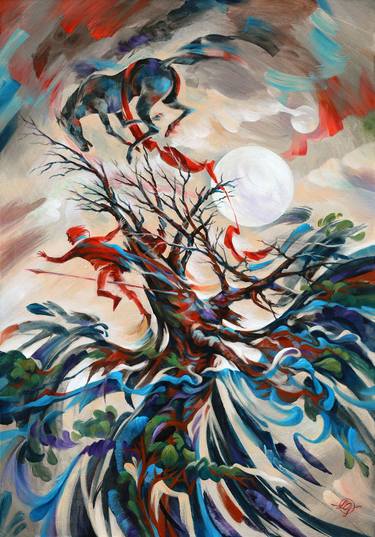 Original Figurative Classical Mythology Painting by Lutz Gaede