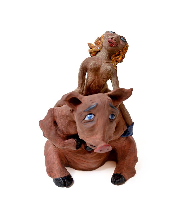 Original Expressionism Fantasy Sculpture by Elena Makarov