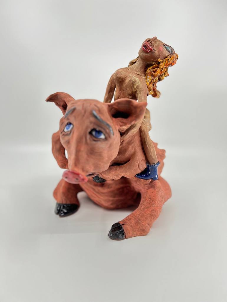 Original Expressionism Fantasy Sculpture by Elena Makarov