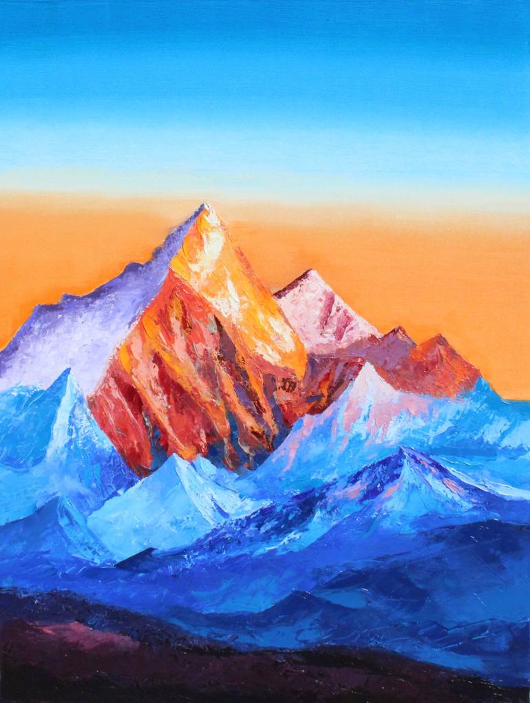 Mountain-2 Painting by Athaangart Studio | Saatchi Art Bulgaria