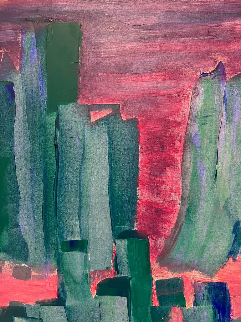 Original Abstract Cities Painting by Maksim Gorshkov