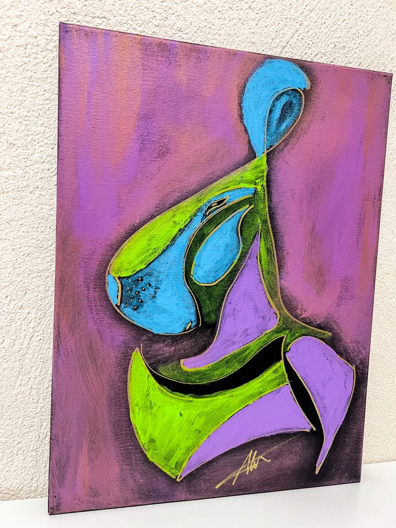 Original Geometric Animal Painting by Maksim Gorshkov