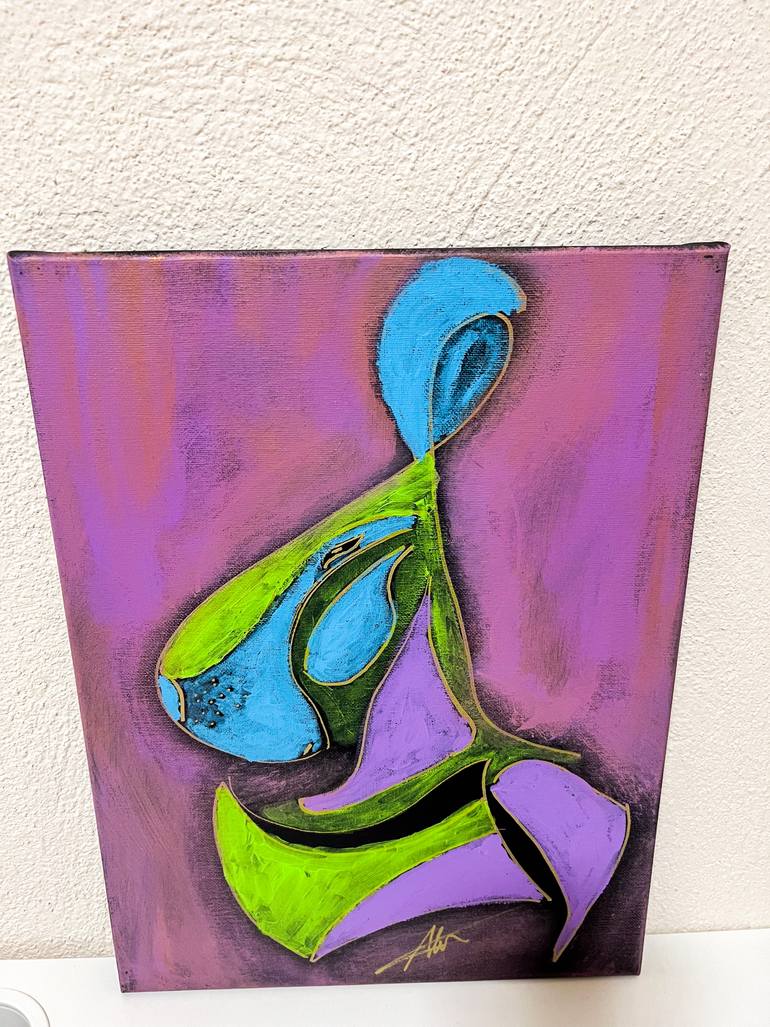 Original Geometric Animal Painting by Maksim Gorshkov