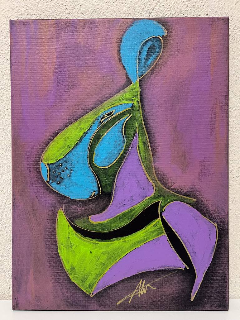 Original Geometric Animal Painting by Maksim Gorshkov