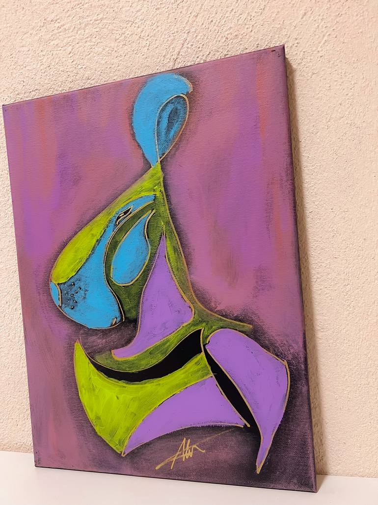 Original Geometric Animal Painting by Maksim Gorshkov