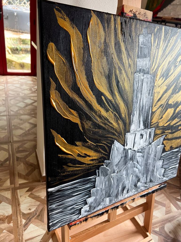 Original Abstract Expressionism Seascape Painting by Maksim Gorshkov