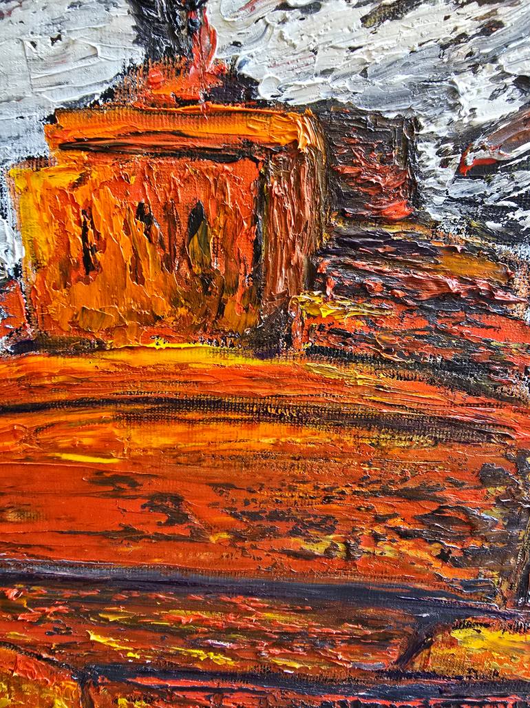Original Abstract Expressionism Landscape Painting by Maksim Gorshkov