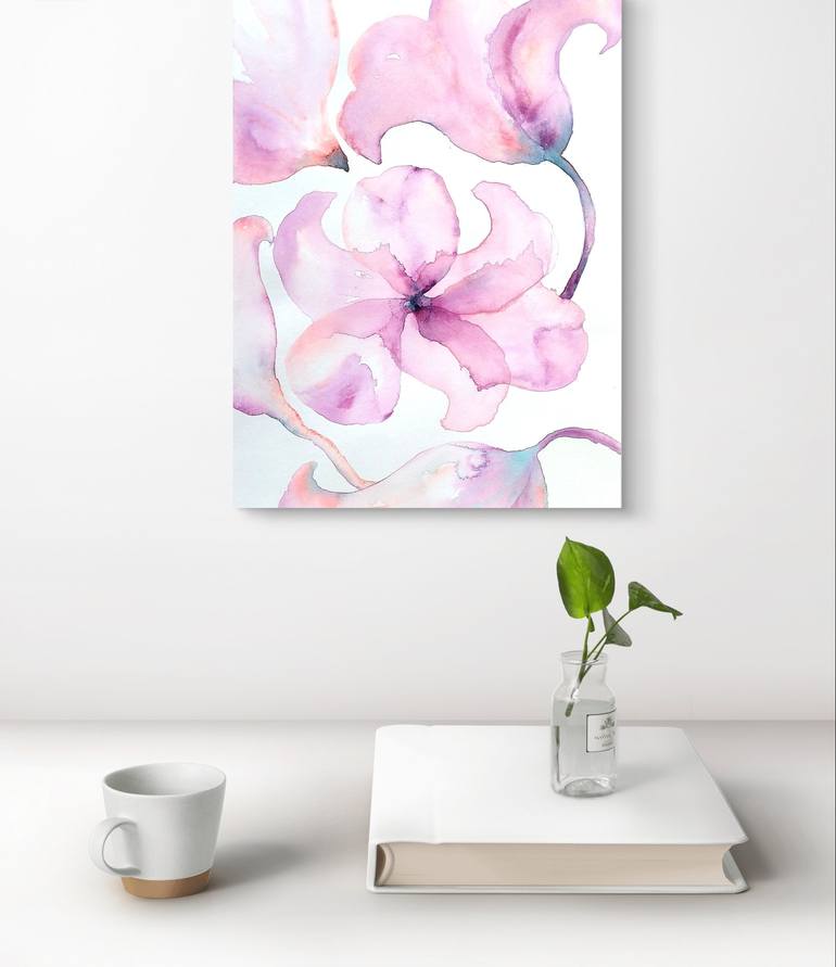 Original Abstract Floral Painting by Corinne Fricker