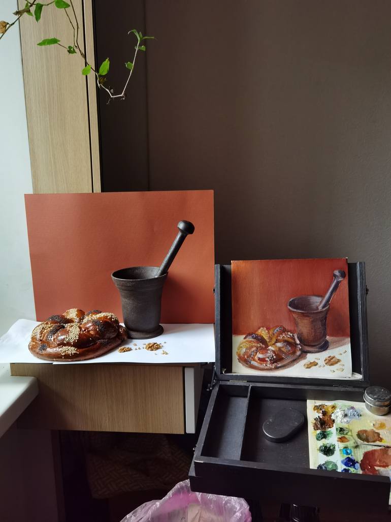Original Realism Still Life Painting by Mariia Lanevska
