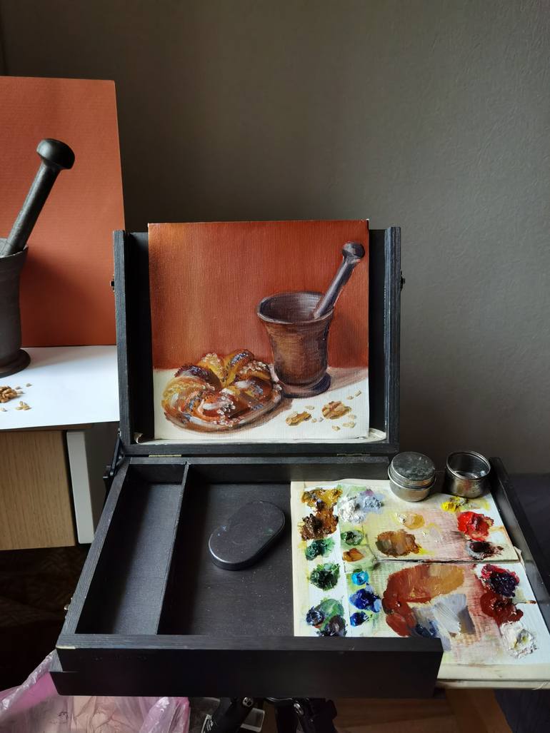 Original Realism Still Life Painting by Mariia Lanevska