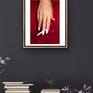 Beautiful warm contrast with light wooden frame