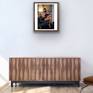 Dark wooden frame in light bed room