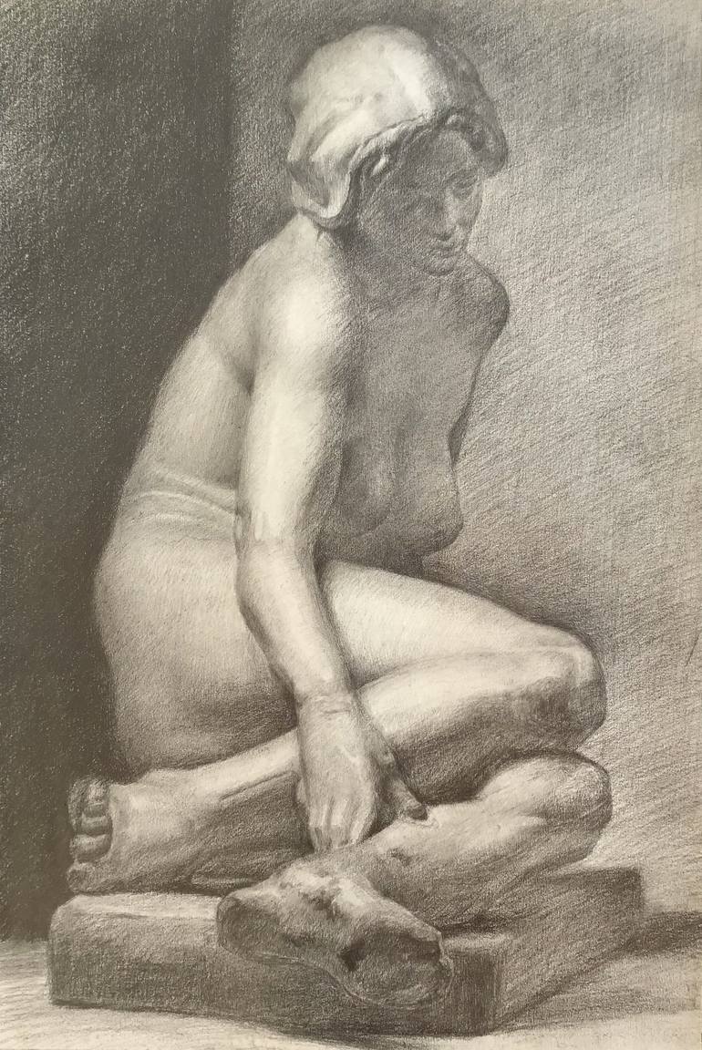 Print of Realism Nude Drawings by Samuel Zhao