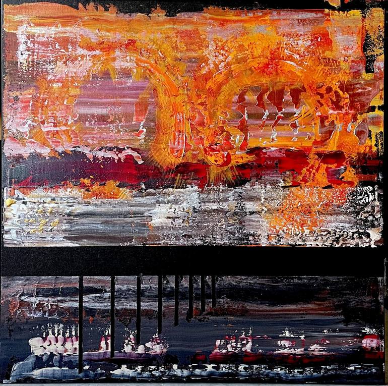 Print of Impressionism Abstract Paintings by David Hughes