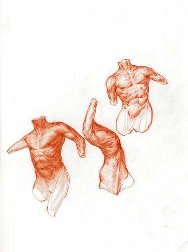 Original Classicism Nude Drawings by George Fuentes