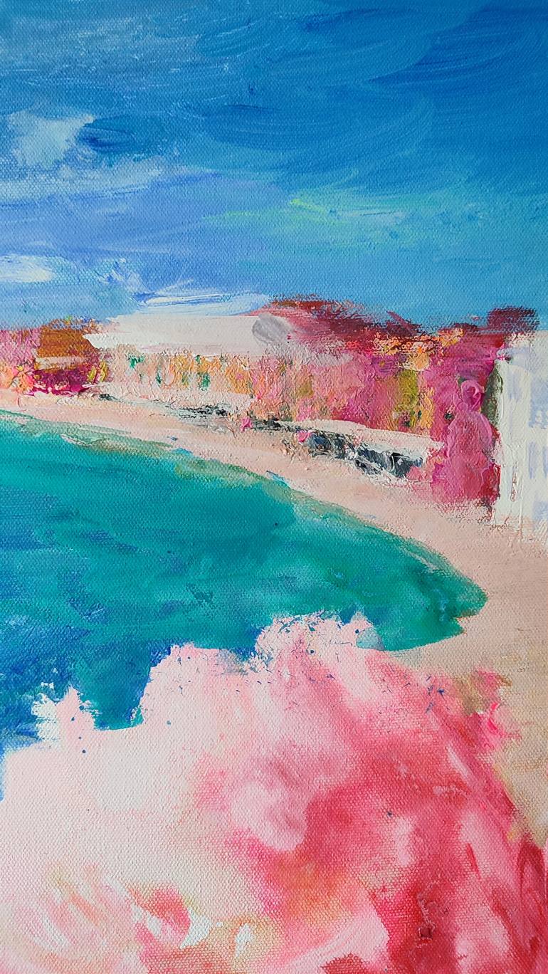 Original Romanticism Beach Painting by Monica Leonardo 
