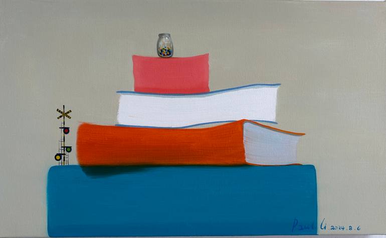 Original Contemporary Cartoon Painting by Paul Lee