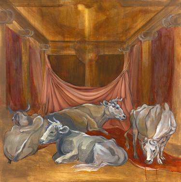 Original Baroque Classical Mythology Painting by Anna Kiparis