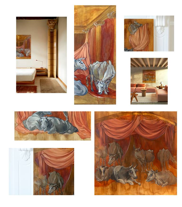 Original Baroque Classical Mythology Painting by Anna Kiparis